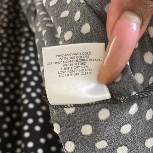 ModCloth Womens Polka Dot Midi Sundress Small Black White Casual Cottage Slip - Picture 6 of 8